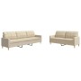 Zweiteiliges Sofaset in cremefarbener Stoffpolsterung. von , Sofas - Ref: Foro24-3278321, Preis: 491,78 €, Rabatt: %