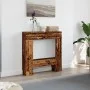 Kaminholzregal aus gealtertem Ingenieurholz 81x18x82 cm von , Zubehör für Holzöfen und Kamine - Ref: Foro24-854605, Preis: 51...