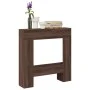 Engineered wood fireplace mantel edge in brown oak, 81x18x82 cm. by , Accessories for wood ovens and fireplaces - Ref: Foro24...