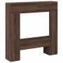 Kaminholzregal aus braunem Eichen-Ingenieurholz, 81x18x82 cm. von , Zubehör für Holzöfen und Kamine - Ref: Foro24-854604, Pre...