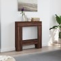 Kaminholzregal aus braunem Eichen-Ingenieurholz, 81x18x82 cm. von , Zubehör für Holzöfen und Kamine - Ref: Foro24-854604, Pre...