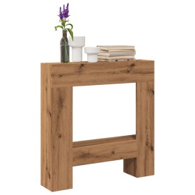 Kaminholzregal aus Eichen-Ingenieurholz, handgefertigt, 81x18x82 cm. von , Zubehör für Holzöfen und Kamine - Ref: Foro24-8546...