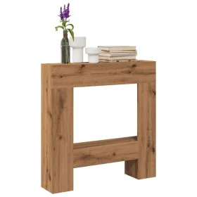Kaminholzregal aus Eichen-Ingenieurholz, handgefertigt, 81x18x82 cm. von , Zubehör für Holzöfen und Kamine - Ref: Foro24-8546...