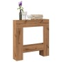 Kaminholzregal aus Eichen-Ingenieurholz, handgefertigt, 81x18x82 cm. von , Zubehör für Holzöfen und Kamine - Ref: Foro24-8546...