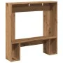Engineered oak artisan chimney edge 81x18x82 cm by , Accessories for wood ovens and fireplaces - Ref: Foro24-854606, Price: 4...