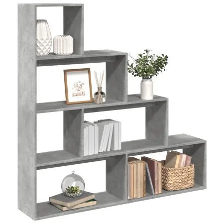 Divider bookcase 4 levels gray wood 143.5x29x143.5 cm by , Bookcases and shelves - Ref: Foro24-857997, Price: 73,80 €, Discou...