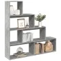 Divider bookcase 4 levels gray wood 143.5x29x143.5 cm by , Bookcases and shelves - Ref: Foro24-857997, Price: 73,80 €, Discou...