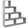 Divider bookcase 4 levels gray wood 143.5x29x143.5 cm by , Bookcases and shelves - Ref: Foro24-857997, Price: 73,80 €, Discou...