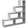 Divider bookcase 4 levels gray wood 143.5x29x143.5 cm by , Bookcases and shelves - Ref: Foro24-857997, Price: 73,80 €, Discou...