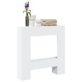 Kaminumrandung aus weißem Ingenieurholz 81x18x82 cm von , Zubehör für Holzöfen und Kamine - Ref: Foro24-854598, Preis: 49,83 ...