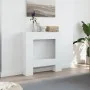 Kaminumrandung aus weißem Ingenieurholz 81x18x82 cm von , Zubehör für Holzöfen und Kamine - Ref: Foro24-854598, Preis: 49,83 ...