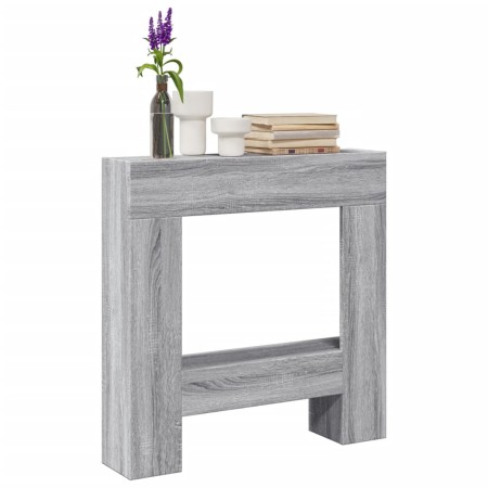 Kaminholzregal in grauer Sonoma-Ingenieursholzoptik, 81x18x82 cm. von , Zubehör für Holzöfen und Kamine - Ref: Foro24-854603,...