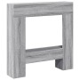 Kaminholzregal in grauer Sonoma-Ingenieursholzoptik, 81x18x82 cm. von , Zubehör für Holzöfen und Kamine - Ref: Foro24-854603,...