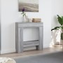 Kaminholzregal in grauer Sonoma-Ingenieursholzoptik, 81x18x82 cm. von , Zubehör für Holzöfen und Kamine - Ref: Foro24-854603,...