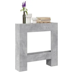 Borde de chimenea madera ingeniería gris hormigón 81x18x82 cm by , Accessories for wood ovens and fireplaces - Ref: Foro24-85...