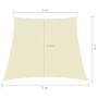Trapezoidal cream-colored Oxford fabric sail shade 3/5x4 m by vidaXL, Umbrellas - Ref: Foro24-135243, Price: 62,79 €, Discoun...