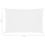 Rectangular sail awning white Oxford fabric 2x5 m by vidaXL, Umbrellas - Ref: Foro24-135259, Price: 35,83 €, Discount: %