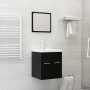 Set of 2-piece black plywood bathroom furniture by , Bathroom furniture - Ref: Foro24-804774, Price: 53,30 €, Discount: %