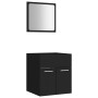 Conjunto de muebles de baño 2 pzas madera contrachapada negro de , Muebles de baño - Ref: Foro24-804774, Precio: 54,21 €, Des...