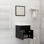 Zweiteiliges Badezimmermöbelset aus schwarzer Sperrholz. von , Badezimmermöbel - Ref: Foro24-804774, Preis: 54,21 €, Rabatt: %