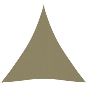 Toldo de vela triangular de tela oxford beige 5x6x6 m