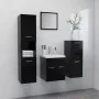 Juego de muebles de baño madera de ingeniería negro de , Muebles de baño - Ref: Foro24-3070902, Precio: 152,38 €, Descuento: %