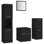 Engineered wood black bathroom furniture set by , Bathroom furniture - Ref: Foro24-3070902, Price: 153,31 €, Discount: %