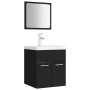 Juego de muebles de baño madera de ingeniería negro de , Muebles de baño - Ref: Foro24-3071307, Precio: 179,98 €, Descuento: %