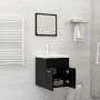 Badezimmerschrank-Set aus schwarzer Holzwerkstoffplatte von , Badezimmermöbel - Ref: Foro24-3071307, Preis: 169,25 €, Rabatt: %