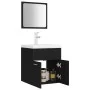 Badezimmerschrank-Set aus schwarzer Holzwerkstoffplatte von , Badezimmermöbel - Ref: Foro24-3071307, Preis: 169,25 €, Rabatt: %