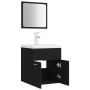 Badezimmerschrank-Set aus schwarzer Holzwerkstoffplatte von , Badezimmermöbel - Ref: Foro24-3071307, Preis: 179,98 €, Rabatt: %