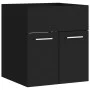 Badezimmerschrank-Set aus schwarzer Holzwerkstoffplatte von , Badezimmermöbel - Ref: Foro24-3071307, Preis: 169,25 €, Rabatt: %