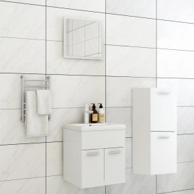 Engineered wood white bathroom furniture set by , Bathroom furniture - Ref: Foro24-3071171, Price: 167,55 €, Discount: %
