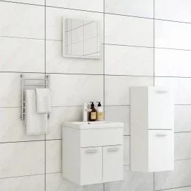 Engineered wood white bathroom furniture set by , Bathroom furniture - Ref: Foro24-3071171, Price: 168,64 €, Discount: %
