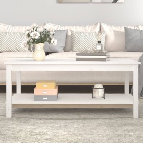Mesa de centro de madera maciza de pino blanco 110x55x45 cm de , Mesas de centro - Ref: Foro24-822273, Precio: 119,29 €, Desc...