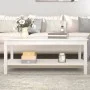 Solid white pine wood coffee table 110x55x45 cm by , Coffee table - Ref: Foro24-822273, Price: 117,14 €, Discount: %