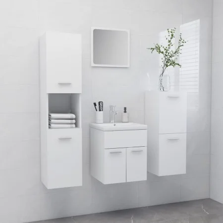 Badezimmerset aus weißem Ingenieurholz von , Badezimmermöbel - Ref: Foro24-3071351, Preis: 260,20 €, Rabatt: %