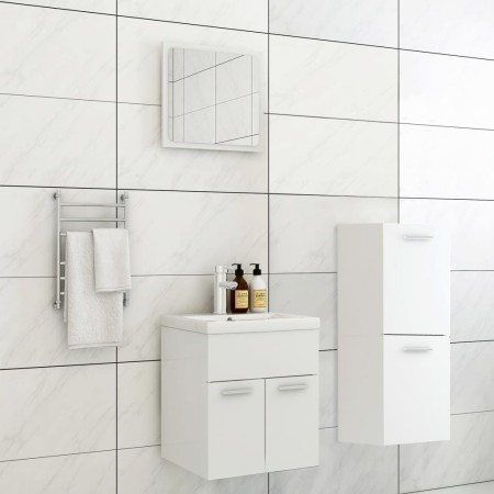 Badezimmerset aus weißem Ingenieurholz von , Badezimmermöbel - Ref: Foro24-3071441, Preis: 211,75 €, Rabatt: %