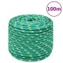 Green 14 mm 100 m polypropylene boat rope by , Ropes and metal cords - Ref: Foro24-152729, Price: 69,03 €, Discount: %