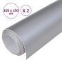 Folien für Autos, 2 Stück, mattes Silber, 100x150 cm. von , Fahrzeug-Vinyls - Ref: Foro24-210707, Preis: 25,10 €, Rabatt: %