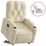 Electric reclining and lifting armchair in cream-colored fabric by , Armchairs - Ref: Foro24-3204743, Price: 331,31 €, Discou...
