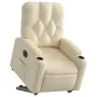 Electric reclining and lifting armchair in cream-colored fabric by , Armchairs - Ref: Foro24-3204743, Price: 331,31 €, Discou...