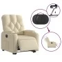Electric reclining and lifting armchair in cream-colored fabric by , Armchairs - Ref: Foro24-3204743, Price: 331,31 €, Discou...