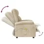 Sillón de masaje de tela color crema de , Sillones de masaje eléctricos - Ref: Foro24-340935, Precio: 249,67 €, Descuento: %