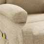 Sillón de masaje de tela color crema de , Sillones de masaje eléctricos - Ref: Foro24-340935, Precio: 249,67 €, Descuento: %