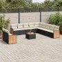 Garden sofa set 12 pieces with black synthetic rattan cushions by , Garden sets - Ref: Foro24-3260215, Price: 770,01 €, Disco...