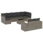 Garden sofa set 10 pieces with gray synthetic rattan cushions by , Garden sets - Ref: Foro24-3223029, Price: 609,09 €, Discou...