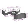 Garden sofa set 10 pieces with gray synthetic rattan cushions by , Garden sets - Ref: Foro24-3223029, Price: 609,09 €, Discou...