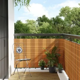 Light brown synthetic rattan balcony awning 400x90 cm by , fence panels - Ref: Foro24-156269, Price: 42,39 €, Discount: %