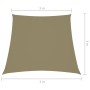 Trapezoidal beige Oxford fabric sail awning 3/4x3 m by vidaXL, Umbrellas - Ref: Foro24-135187, Price: 48,56 €, Discount: %